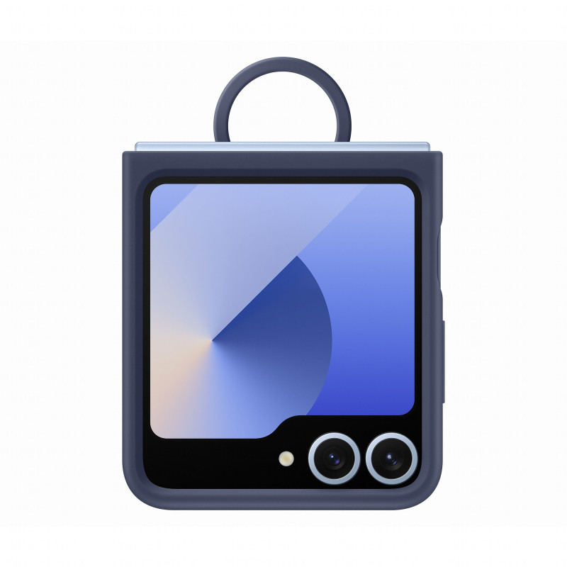 Samsung Galaxy Z Flip6 Silicone Case with Ring Navy Blu Samsung Galaxy Z Flip6 Silicone Case with Ring Navy Blu