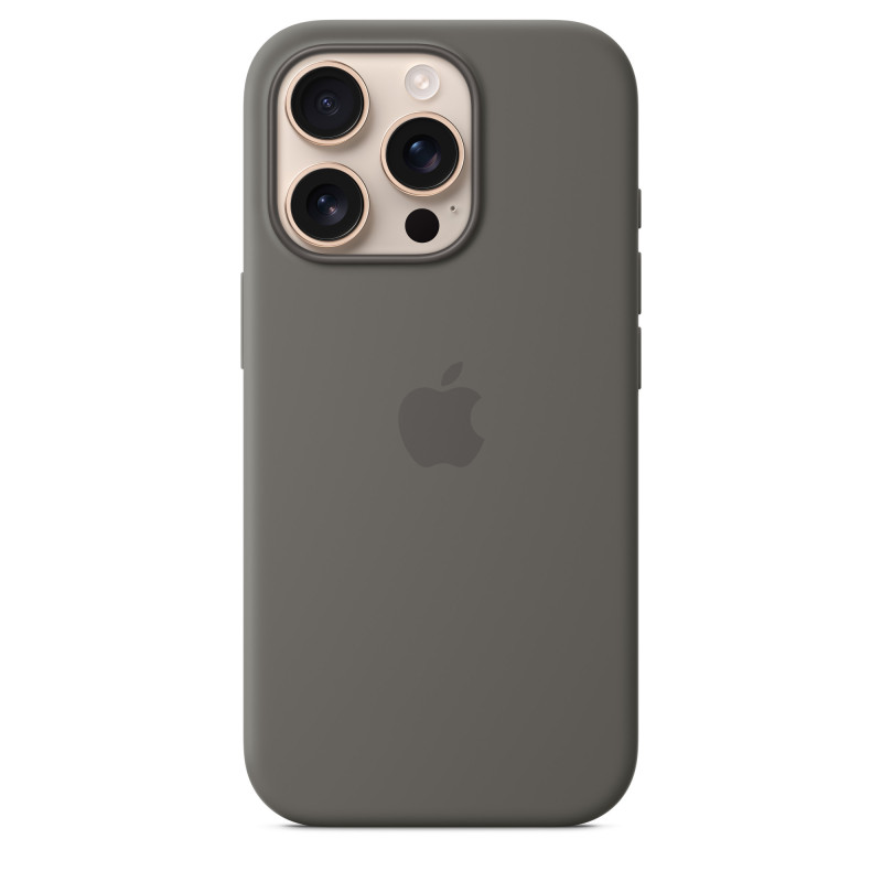 Apple Custodia MagSafe in silicone per iPhone 16 Pro - Grigio pietra Apple Custodia MagSafe in silicone per iPhone 16 Pro - Grigio pietra