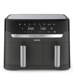 Tefal Dual Easy Fry & Grill EY905B Doppia 8,3 L Indipendente 2700 W Friggitrice ad aria calda Grigio