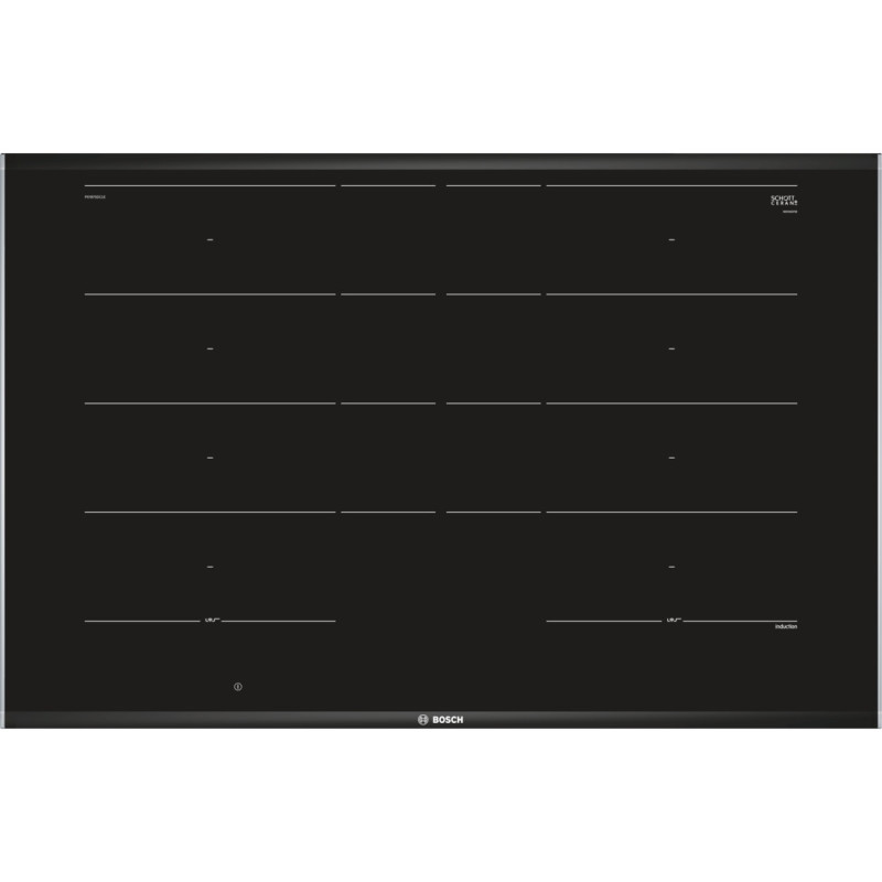 Bosch Serie 8 PXY875DC1E piano cottura Nero Da incasso 81 cm Piano cottura a induzione 4 Fornello(i) Bosch Serie 8 PXY875DC1E piano cottura Nero Da incasso 81 cm Piano cottura a induzione 4 Fornello(i)