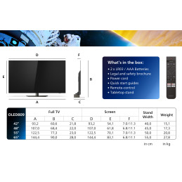 Philips 77OLED809 12 TV 195,6 cm (77") 4K Ultra HD Smart TV Wi-Fi Nero 1300 cd m²