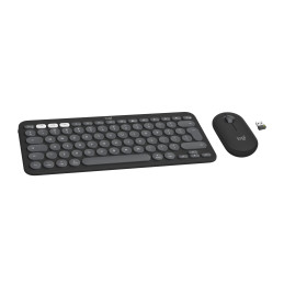 Logitech 920-012244 tastiera Mouse incluso Universale RF senza fili + Bluetooth QWERTY US International Grafite