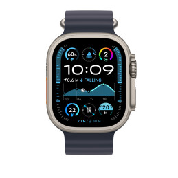 Apple Cinturino Ocean blu navy (49 mm) - Titanio naturale