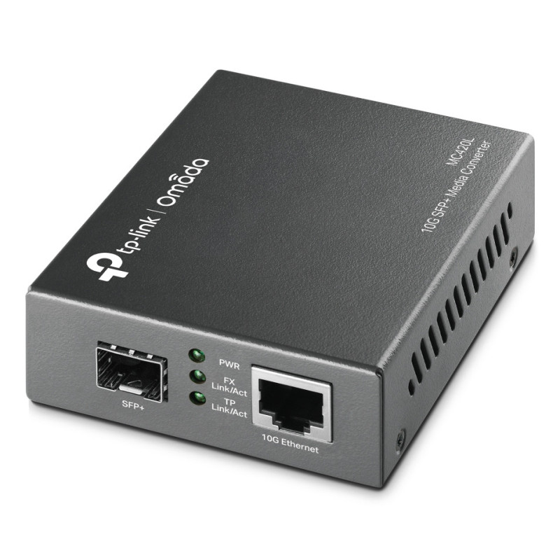 TP-Link MC420L convertitore multimediale di rete 10000 Mbit s Modalità multipla, Modalità singola Nero TP-Link MC420L convertitore multimediale di rete 10000 Mbit s Modalità multipla, Modalità singola Nero