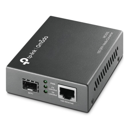 TP-Link MC420L convertitore multimediale di rete 10000 Mbit s Modalità multipla, Modalità singola Nero