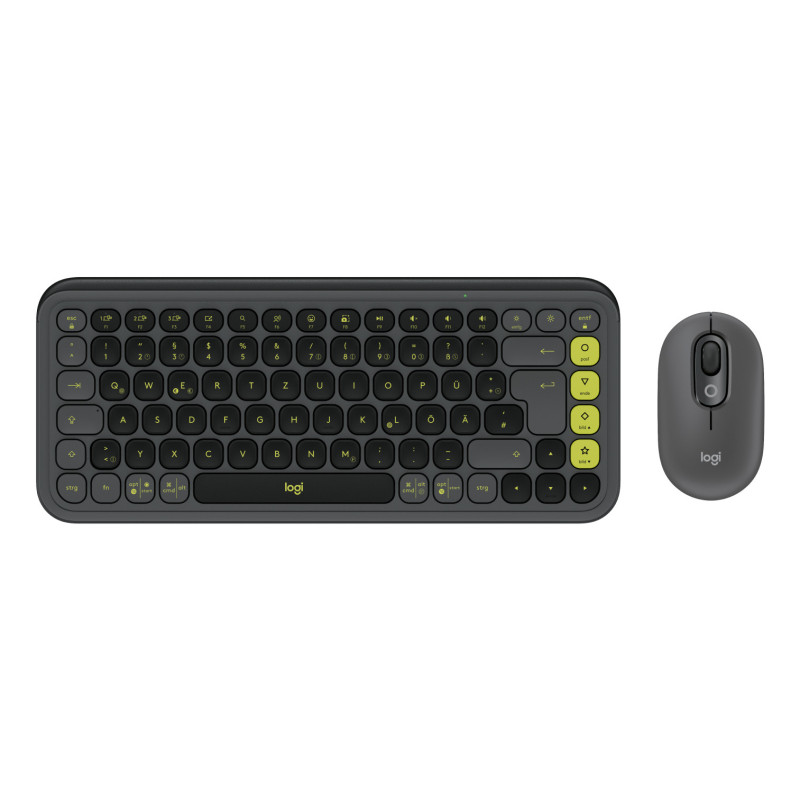 Logitech 920-013106 tastiera Mouse incluso Universale Bluetooth QWERTZ Tedesco Grafite, Verde