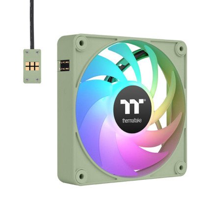 Thermaltake CL-F196-PL12MG-A sistema di raffreddamento per computer Case per computer Ventilatore 12 cm Verde 3 pz