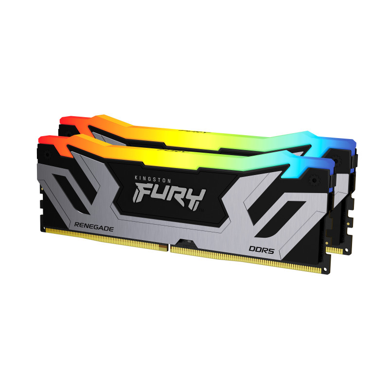 Kingston Technology FURY 48GB 8400MT s DDR5 CL40 CUDIMM (Kit da 2) Renegade RGB Silver XMP Kingston Technology FURY 48GB 8400MT s DDR5 CL40 CUDIMM (Kit da 2) Renegade RGB Silver XMP