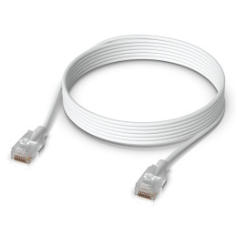 Ubiquiti UACC-Cable-Patch-EL-3M-W cavo di rete Translucent, Bianco Cat6