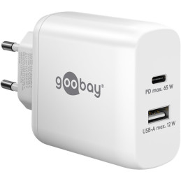 Goobay 65410 Caricabatterie per dispositivi mobili Cuffie, Computer portatile, Orologio intelligente Bianco AC Interno