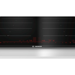 Bosch PXX675DC1E piano cottura Nero, Acciaio inox Da incasso Piano cottura a induzione 4 Fornello(i)