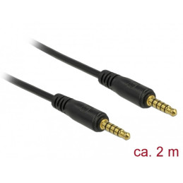 DeLOCK 85697 cavo audio 2 m 3.5mm Nero