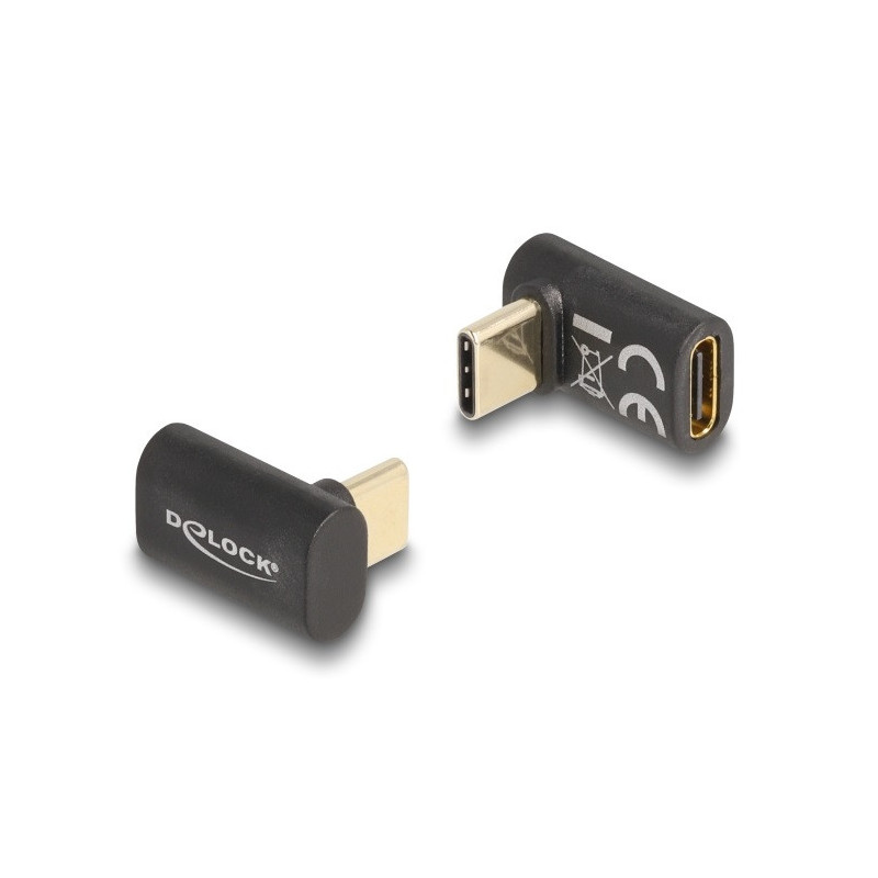 DeLOCK Adattatore USB 40 Gbps USB Type-C PD 3.0 100 W maschio per femmina con angolazione 8K 60 Hz DeLOCK Adattatore USB 40 Gbps USB Type-C PD 3.0 100 W maschio per femmina con angolazione 8K 60 Hz