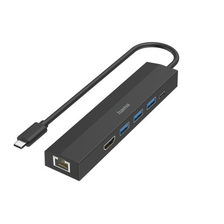 Hama 00200144 hub di interfaccia USB 3.2 Gen 1 (3.1 Gen 1) Type-C 5000 Mbit s Nero