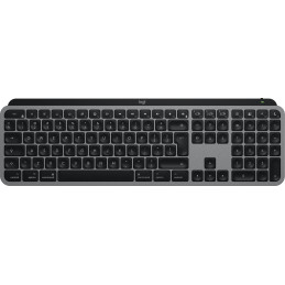 Logitech MX Keys S for Mac tastiera Ufficio RF senza fili + Bluetooth QWERTY US International Alluminio, Nero