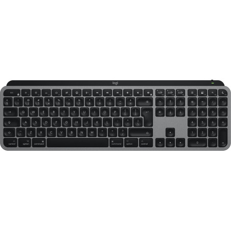 Logitech MX Keys S for Mac tastiera Ufficio RF senza fili + Bluetooth QWERTY US International Alluminio, Nero