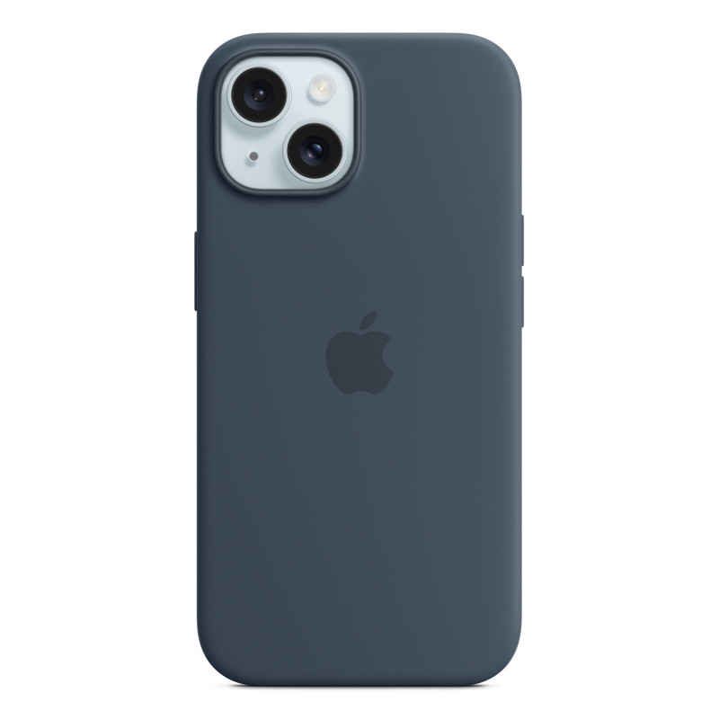 Apple Custodia MagSafe in silicone per iPhone 15 - Blu tempesta Apple Custodia MagSafe in silicone per iPhone 15 - Blu tempesta