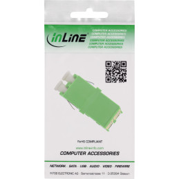 InLine Adattatore in fibra ottica Duplex LC LC SM ceramica, verde