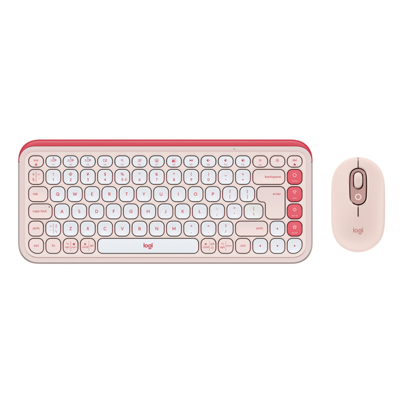 Logitech 920-013142 tastiera Mouse incluso Universale Bluetooth QWERTY US International Rosa, Bianco Logitech 920-013142 tastiera Mouse incluso Universale Bluetooth QWERTY US International Rosa, Bianco