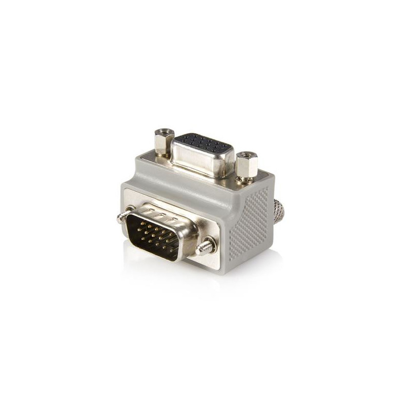 StarTech.com Right Angle VGA VGA Cable Adapter Type 1 - M F DB15 Grigio StarTech.com Right Angle VGA VGA Cable Adapter Type 1 - M F DB15 Grigio