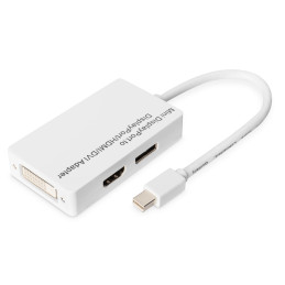 Digitus Adattatore   Convertitore Mini DisplayPort - da Mini DP a DisplayPort, HDMI + DVI