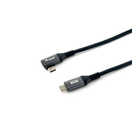 Equip 128891 Cavo USB 2.0 da C a C angolato a 90°, M M, 1,0 m, PD 100W, nero