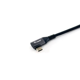 Equip 128891 Cavo USB 2.0 da C a C angolato a 90°, M M, 1,0 m, PD 100W, nero