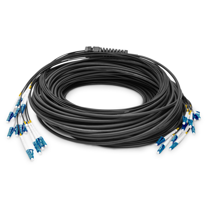 Digitus Cavo breakout universale in fibra ottica dotato di terminali, Multimode OS2, 12 fibre, LC UPC - LC UPC