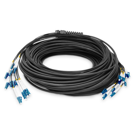 Digitus Cavo breakout universale in fibra ottica dotato di terminali, Multimode OS2, 12 fibre, LC UPC - LC UPC