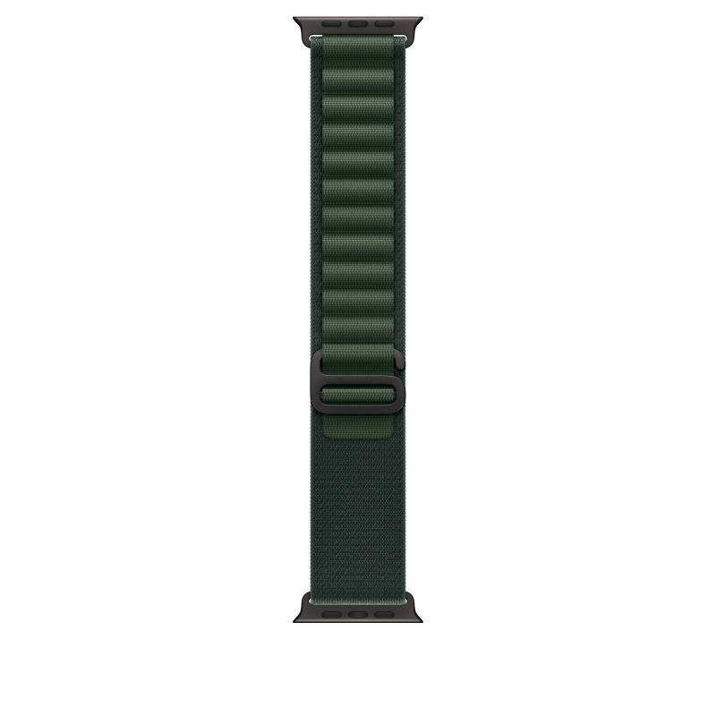 Apple Alpine Loop verde scuro (49 mm) - Small - Titanio nero Apple Alpine Loop verde scuro (49 mm) - Small - Titanio nero