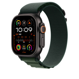 Apple Alpine Loop verde scuro (49 mm) - Small - Titanio nero