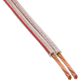 InLine Cavo per altoparlanti , 2x2,5mm², CCA, trasparente, 50m