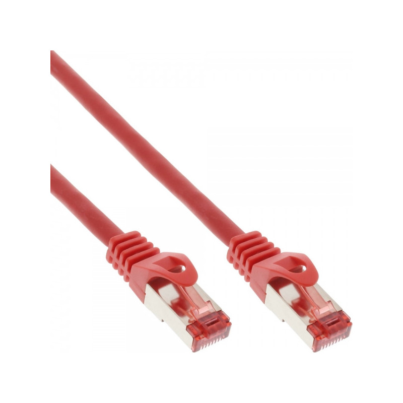 InLine Cavo patch Lan, S FTP(PiMf), Cat.6, 250MHz, CU, halogenf., rosso, 0,3m InLine Cavo patch Lan, S FTP(PiMf), Cat.6, 250MHz, CU, halogenf., rosso, 0,3m