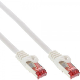 InLine Cavo patch Lan, S FTP(PiMf), Cat.6, 250MHz, CU, halogenf., bianco, 0,5m