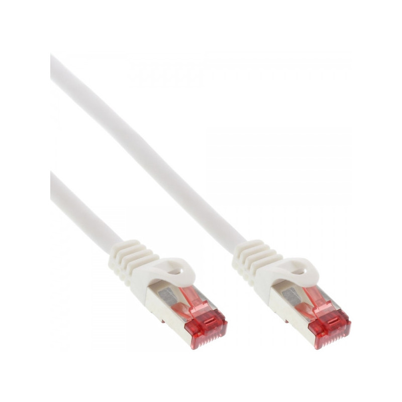 InLine Cavo patch Lan, S FTP(PiMf), Cat.6, 250MHz, CU, halogenf., bianco, 0,5m InLine Cavo patch Lan, S FTP(PiMf), Cat.6, 250MHz, CU, halogenf., bianco, 0,5m