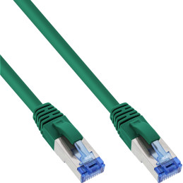 InLine Cavo patch Lan, S FTP(PiMf), Cat.6a, 500MHz, CU, halogenf., verde, 7,5m