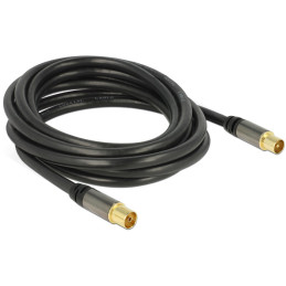 DeLOCK 88924 cavo coassiale RG-6 U 3 m IEC Nero