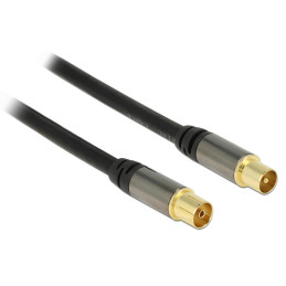 DeLOCK 88924 cavo coassiale RG-6 U 3 m IEC Nero