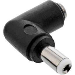 InLine DC Adapter, 5.5x2.5mm DC Plug male female angled