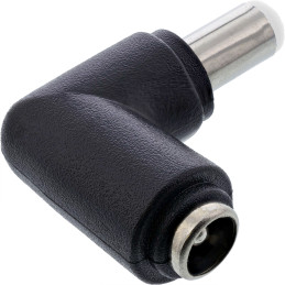 InLine DC Adapter, 5.5x2.5mm DC Plug male female angled