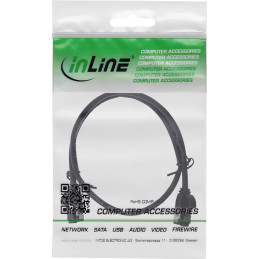 InLine Cavo patch sottile, U FTP, Cat.8.1, TPE senza alogeni, nero 0,25m