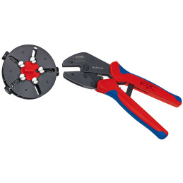 Knipex 97 33 01 pinza crimpatrice Spellafili Blu, Rosso
