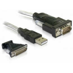 DeLOCK 61308 cavo seriale Nero USB tipo A DB-9