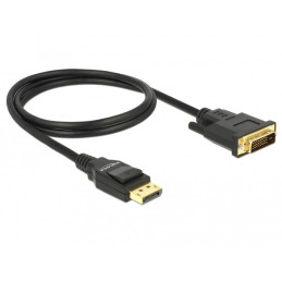 DeLOCK 85312 cavo e adattatore video 1 m DisplayPort DVI-D Nero