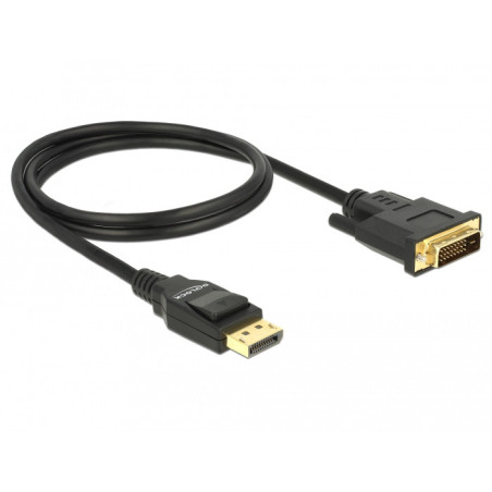 DeLOCK 85312 cavo e adattatore video 1 m DisplayPort DVI-D Nero