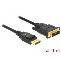 DeLOCK 85312 cavo e adattatore video 1 m DisplayPort DVI-D Nero