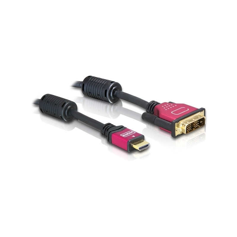 DeLOCK HDMI - DVI Cable 5.0m 5 m DVI-D Nero DeLOCK HDMI - DVI Cable 5.0m 5 m DVI-D Nero