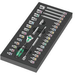Wera 05150110001 chiave a cricchetto 37 pz Nero, Verde