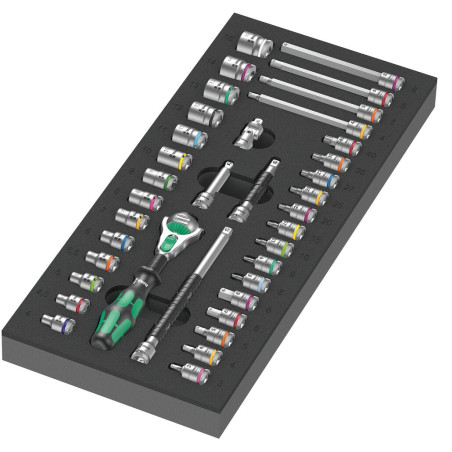 Wera 05150110001 chiave a cricchetto 37 pz Nero, Verde