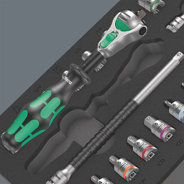 Wera 05150110001 chiave a cricchetto 37 pz Nero, Verde